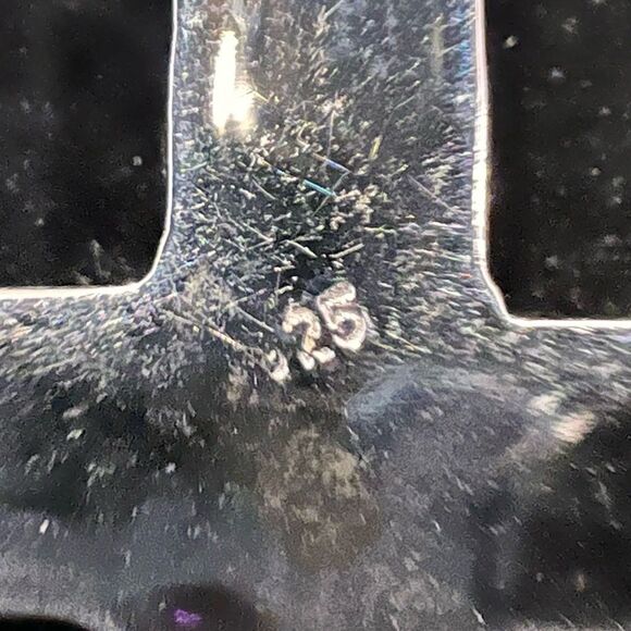 Sterling Turquoise Cross Pendant - Picture 3 of 3